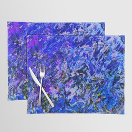 Abstract Colours Collide in Amethyst and Melt Placemat
