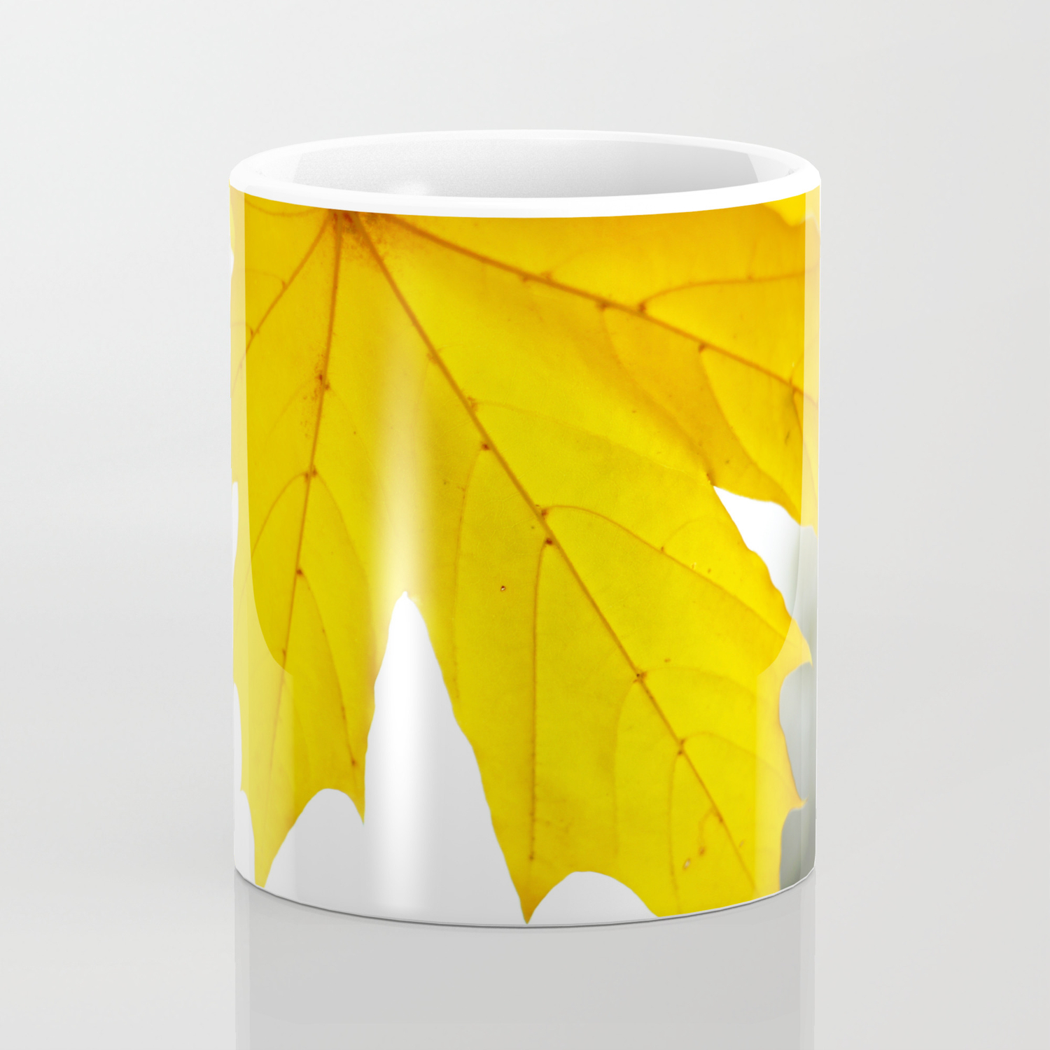 Yellow Maple Leaf Coffee Mug