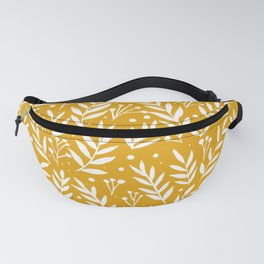 Festive branches - yellow ochre Fanny Pack