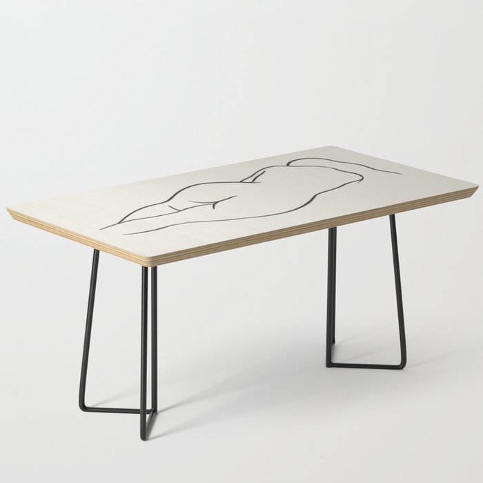 Modern Nude Line Drawing Coffee Table