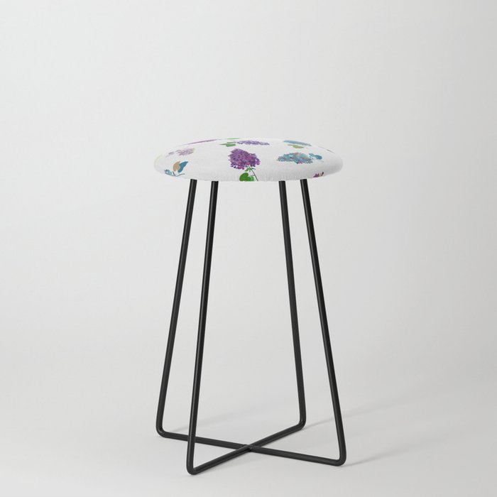 Lilac flowers Counter Stool