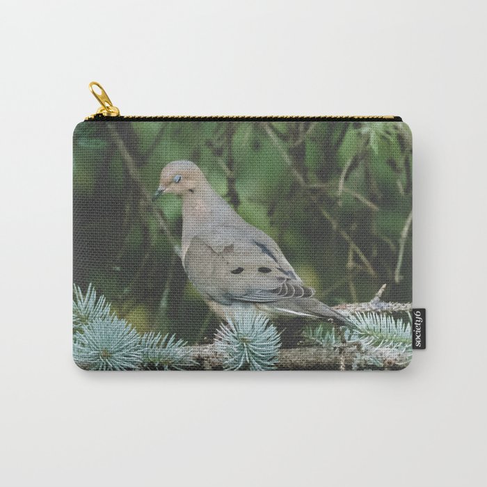 Mourning Dove in Blue Spruce Carry-All Pouch