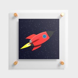 Rocket in space Floating Acrylic Print