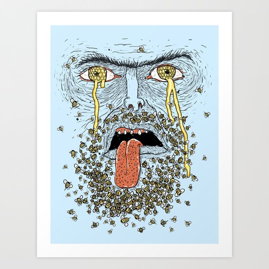 Wierd Bee-rd Art Print