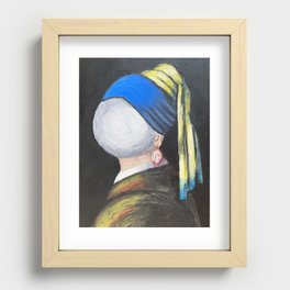 Pearl With A Girl Earring  Recessed Framed Print