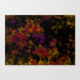 Abstract dark yellow red painting Canvas Print