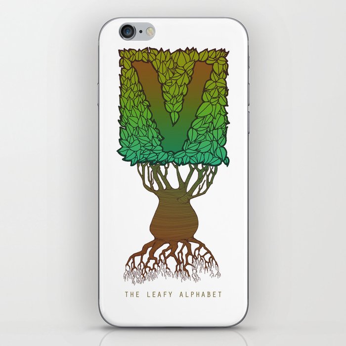 Leafy V: The Leafy Alphabet iPhone Skin