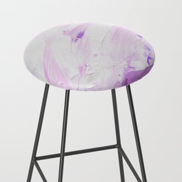 Artistic pink lavender purple acrylic paint brush strokes Bar Stool