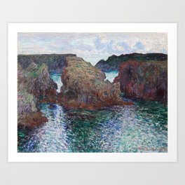 Rocks at Port-Goulphar, Belle-Ile by Claude Monet, 1886 Art Print