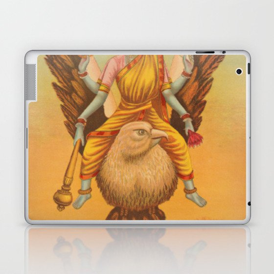 Sarasvati Godness On a Brown Spiritual Bird Laptop & iPad Skin