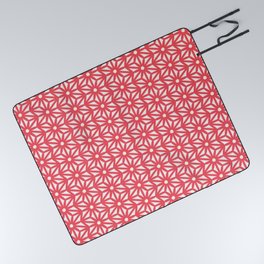 Asanoha Pattern - Coral Picnic Blanket