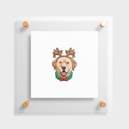 Labrador Christmas shirt Reindeer Antlers Dog Xmas Girls Tee Floating Acrylic Print