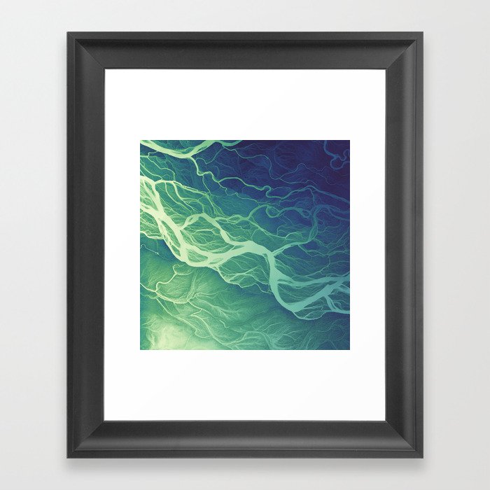 Tanana River Channels Framed Art Print