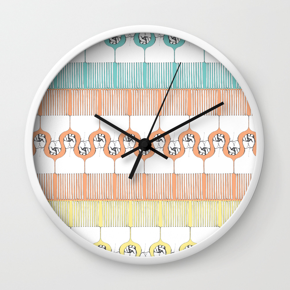 I Pick My Afro Too Multicolored Wall Clock By Popartrevolution
