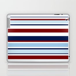 Nautical Stripes - Blue Red White Laptop & iPad Skin