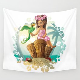 Hawaiian Friends Wall Tapestry