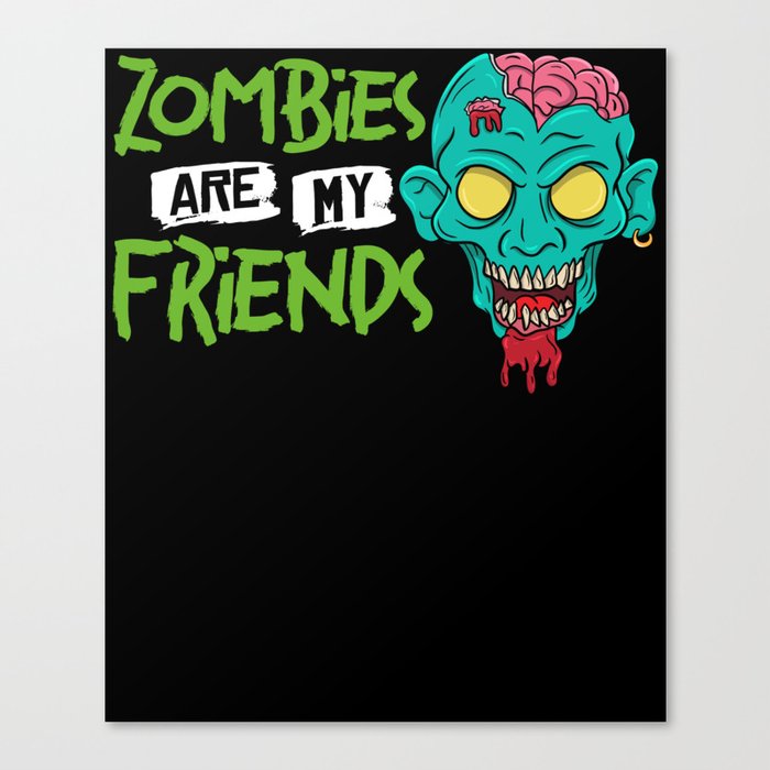Scary Zombie Halloween Undead Monster Survival Canvas Print