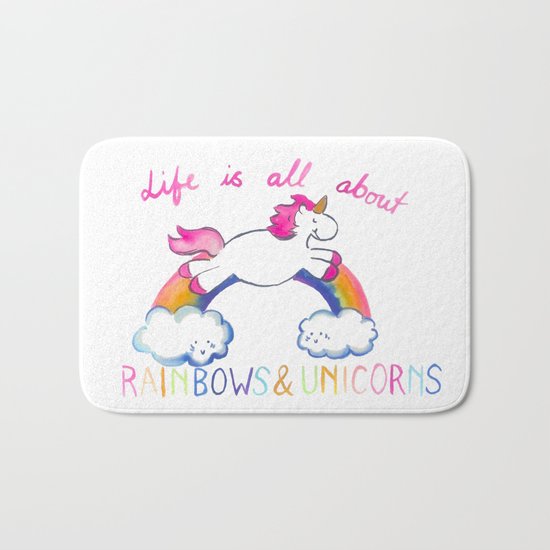 Rainbow Unicorn Bath Mat