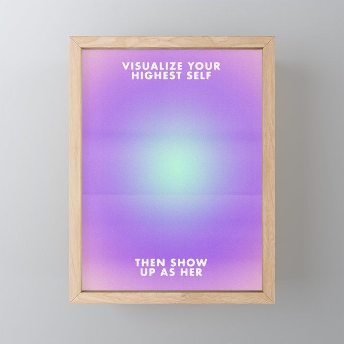 visualize your highest self Framed Mini Art Print