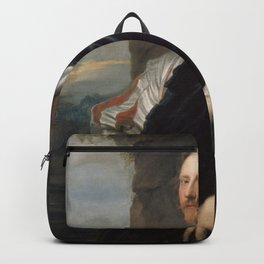 Anthony van Dyck - Portrait of Nicolas Lanier (1628) Backpack | Painting, Man, Oil, Portrait, Vandyck, Art 