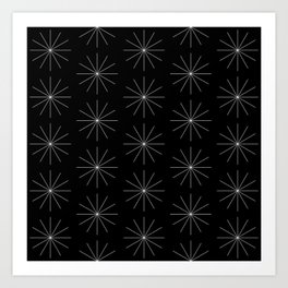 Minimalist Starburst Pattern VII Art Print