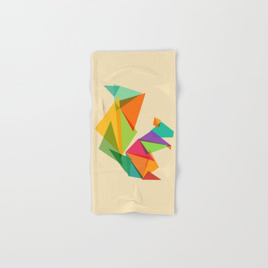 Fractal geometric Squirrel Hand & Bath Towel
