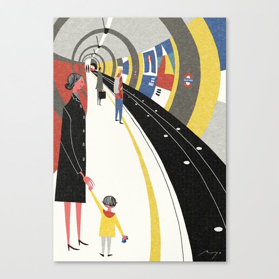 Tube, London Canvas Print