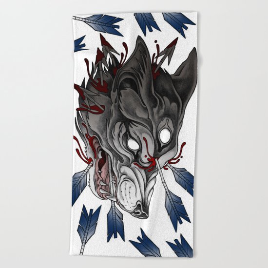 Big bad werewolf Beach Towel