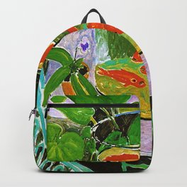 Henri Matisse Goldfish Backpack | Arthistory, Flowers, Museum, Floral, Vintage, Matisse, Goldfish, Garden, Green, Plants 