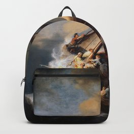 The Storm on the Sea of Galilee, Rembrandt Backpack | Boat, Golden, Ship, Galilee, Sea, Christian, Religious, Waterscape, Fineart, Bible 