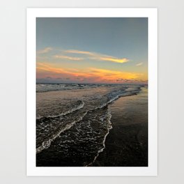 Endings Art Print | Sky, Tx, Beach, Saturated, Travel, Digital, Color, Photo, Texas, Portaransas 