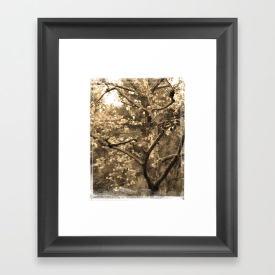 Tree of Hearts - Sepia Framed Art Print