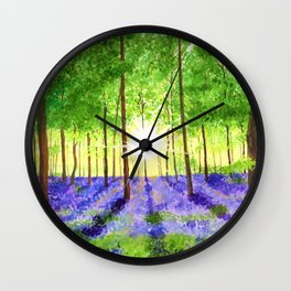 Bluebell woods Wall Clock