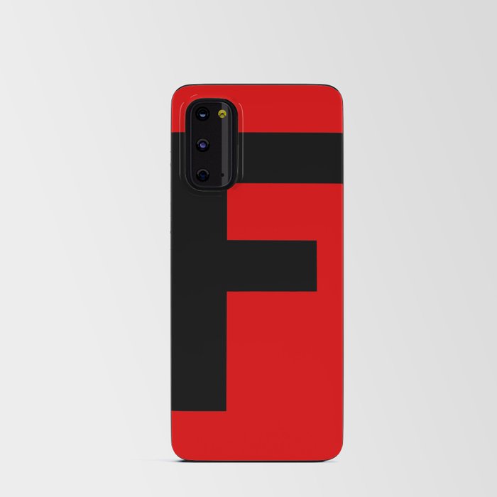 Letter F (Black & Red) Android Card Case