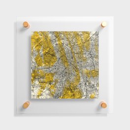 Paris City Map - France Floating Acrylic Print