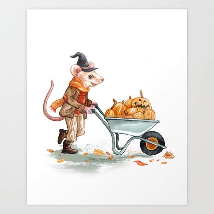 Pumpkin Mouse Art Print