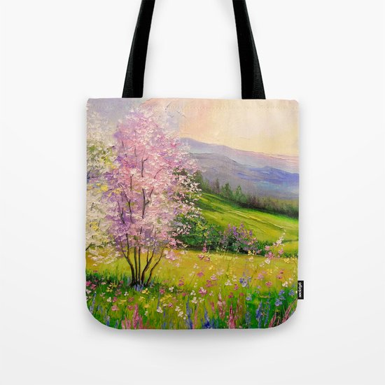 Spring in the mountains Tote Bag