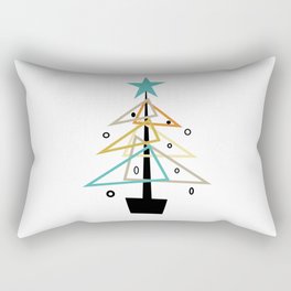 Retro Christmas Tree Mid Century  Rectangular Pillow