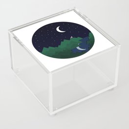 Lonely wolf in the night Acrylic Box