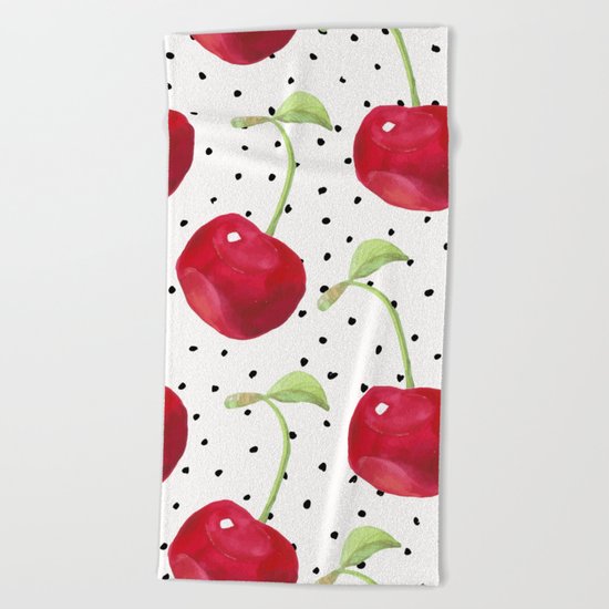 Cherry pattern II Beach Towel
