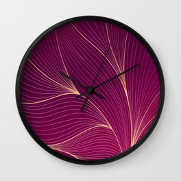 The Plums with Gold  Wall Clock