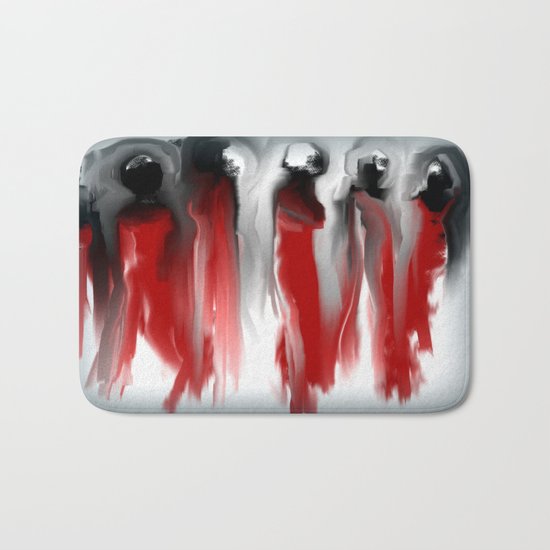 Red Dresses Bath Mat