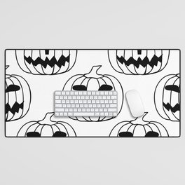 Seamless Pattern Silhouette Halloween Grimace Horror 02 Desk Mat