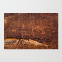 Petroglyphs 0655 - Ancient Rock Art, Utah Canvas Print
