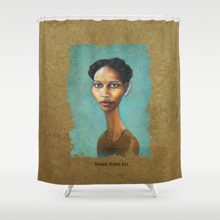 Portrait of Ayaan Hirsi Ali Shower Curtain