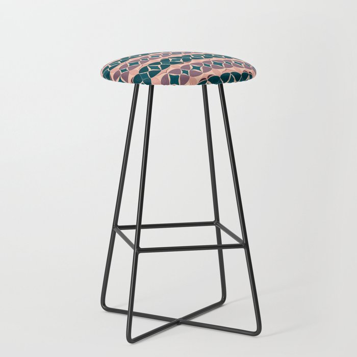 Modern abstract weave pattern – purple Bar Stool