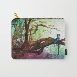 Reinaxença (Renaissance) Carry-All Pouch | Plants, Girl, Kids, Dream, Watercolor, Magic, Beautynature, Fairy, Forest, Trees 