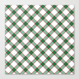 Abstract Farmhouse Style Gingham Check II Canvas Print