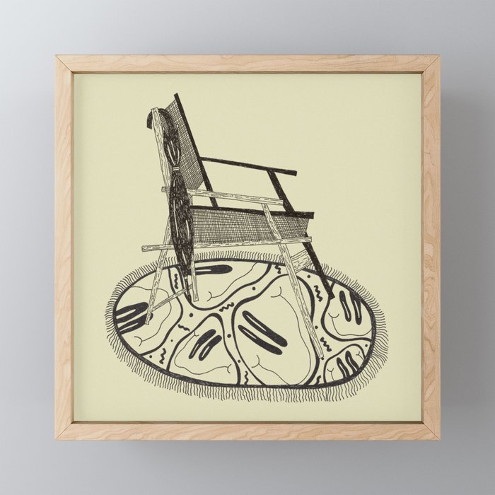 The Umbrella Chair Framed Mini Art Print