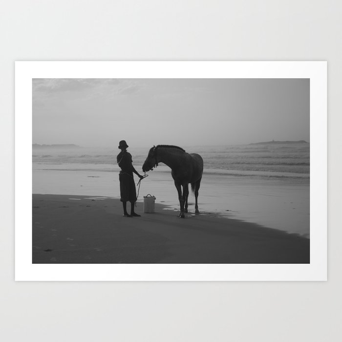 The Horse on the Beach Art Print